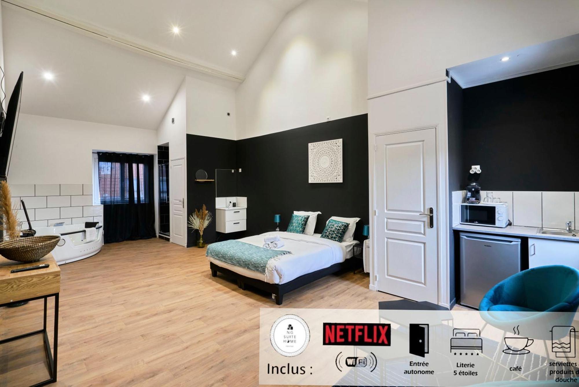 Appartement Ng Prestige - Lille L Roubaix Trichon - Balneo - Netflix - Wifi Extérieur photo
